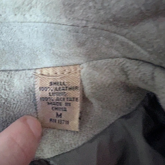 I. E. Gray Suede Leather Blazer - Picture 4 of 9